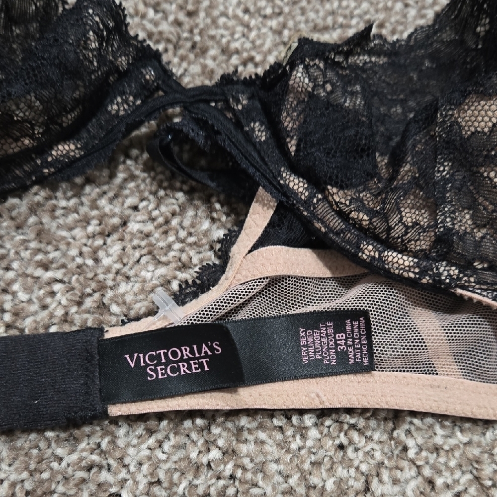 Victoria's Secret‎ Black Lace Bra Size 34B - Picture 5 of 7